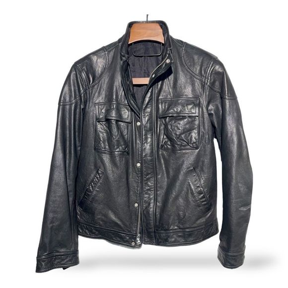 Vince leather motorcycle jacket size L. - Picture 4 of 8